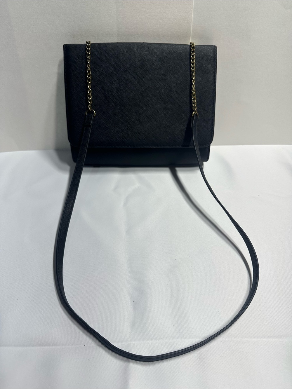 H&M Black Crossbody with Gold Chain Detail